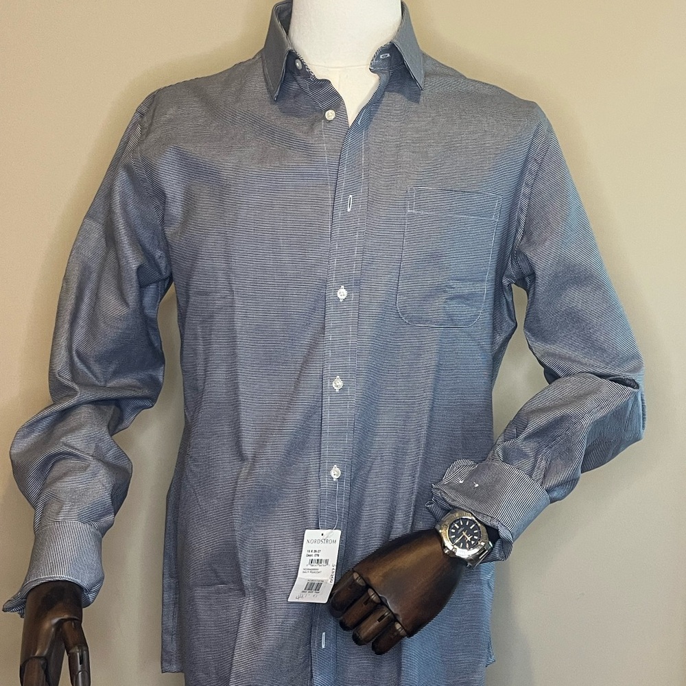 Nordstrom Blue Casual Button Down Shirt
